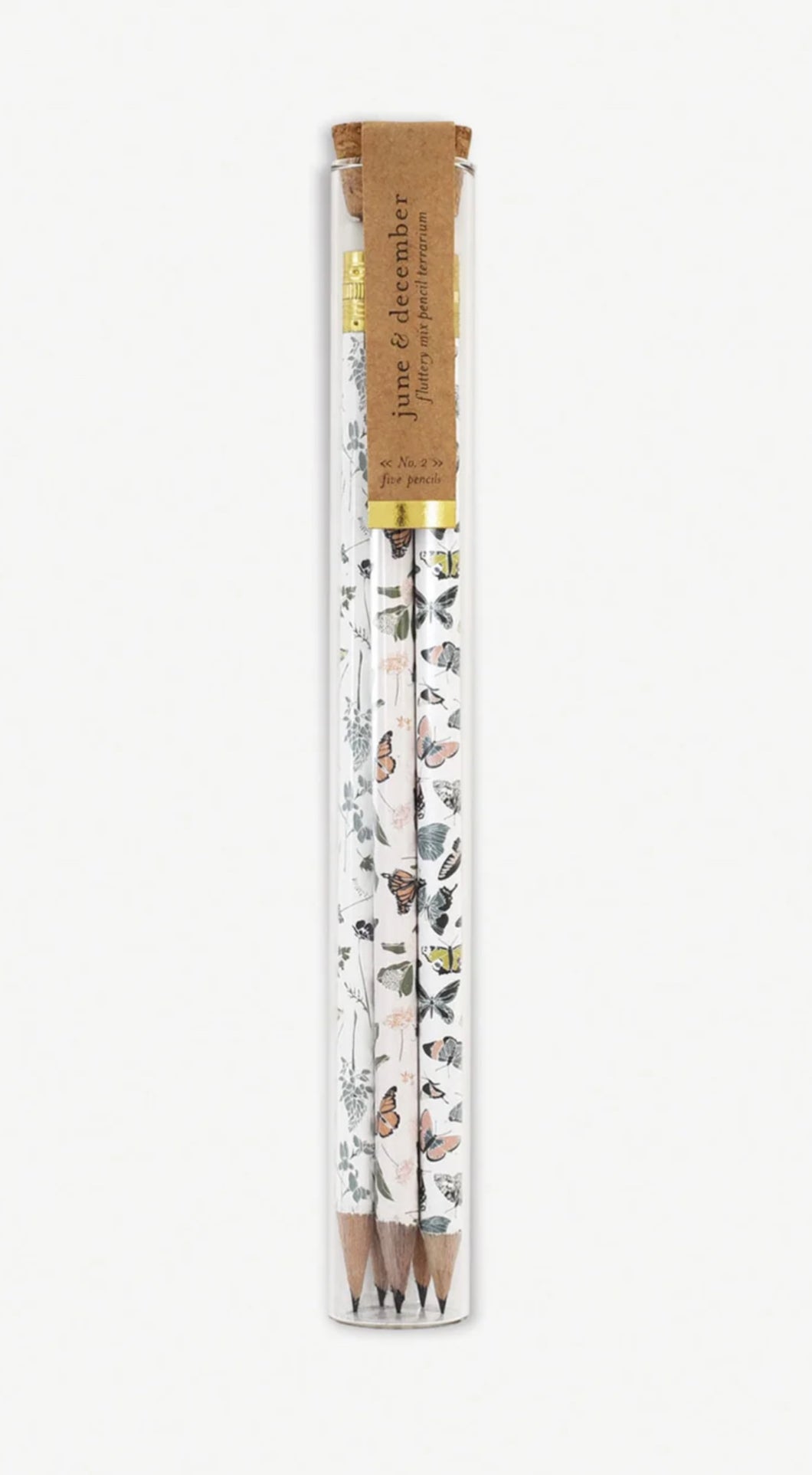 Butterfly Garden Pencils (Set of 5 pencils)
