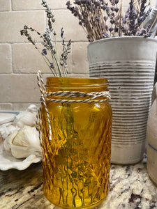 Classic Light Amber Textured Jar